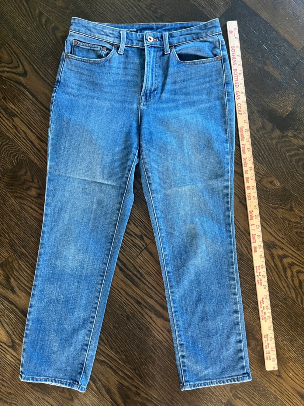 Talbots 6 high waist straight ankle flawless stretch crop denim jeans
